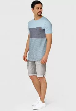 INDICODE JEANS PORTER - T-shirt Imprimé - Blue Wave -INDICODE JEANS Boutique e0bc7b39ccad45498e9133b0b6e3e057