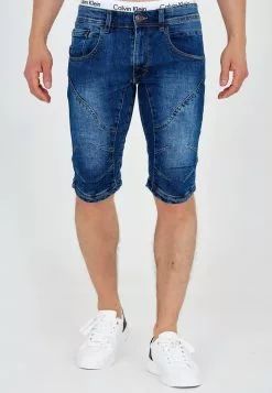 INDICODE JEANS LEON - Short En Jean - Medium Indigo
