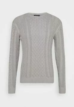 INDICODE JEANS BELINSKI - Pullover - Mottled Light Grey -INDICODE JEANS Boutique e345c9c713b24fa2951910e681dffc9c