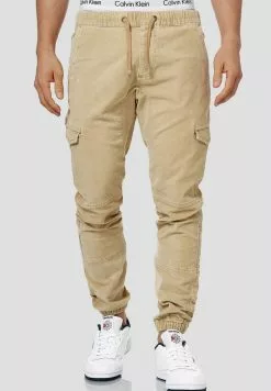 INDICODE JEANS Walker - Pantalon Cargo - Beige