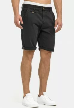 INDICODE JEANS CASUAL FIT - Short - Mottled Black -INDICODE JEANS Boutique e3ae88990a6147978aca1d1ec2080015