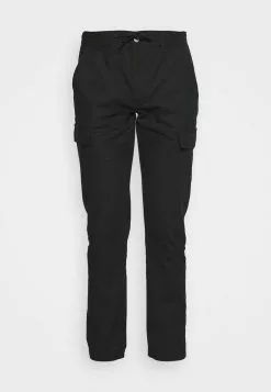 INDICODE JEANS LASSO - Pantalon Cargo - Black -INDICODE JEANS Boutique e3ee52f8b9254b1088d9c740239adb5e