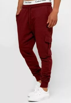 INDICODE JEANS BENDNER - Pantalon Cargo - Bordeaux Mix