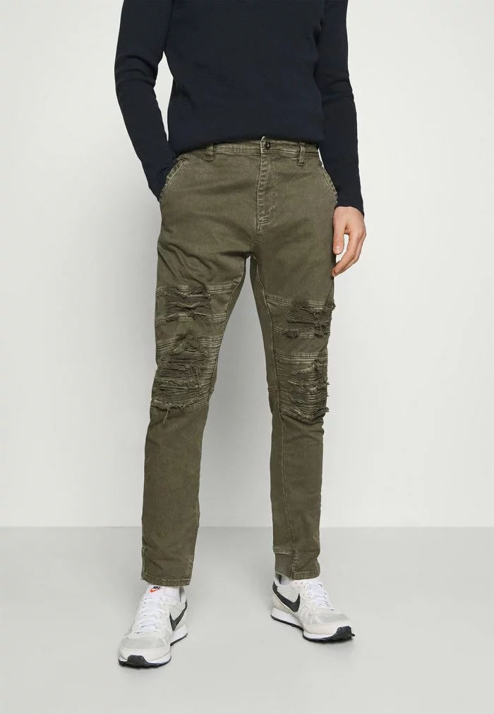 INDICODE JEANS WEAVER - Jean Slim - Army 1 INDICODE JEANS WEAVER - Jean Slim - Army