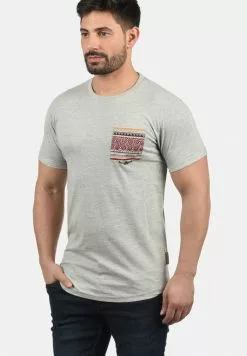 INDICODE JEANS IDPAXTON - T-shirt Imprimé - Light Grey