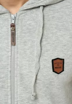 INDICODE JEANS Sweat à Capuche Zippé - Gray -INDICODE JEANS Boutique e88a0ba96aed48169607e9a58ba33ffa