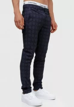 INDICODE JEANS Chino - Navy Check 13 INDICODE JEANS Chino - Navy Check -INDICODE JEANS Boutique e9134cb36a604dd3861b7043d4fa7efe