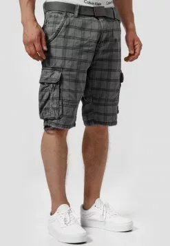 INDICODE JEANS MONROE - Short - Iron Check -INDICODE JEANS Boutique e9f4f23ca90343ebb4bcfb5a0530e78b