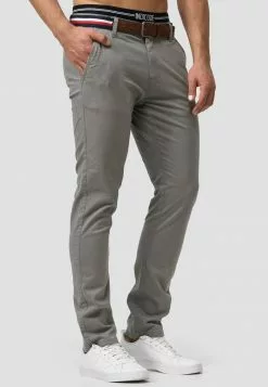 INDICODE JEANS CHERRY - Chino - Light Grey -INDICODE JEANS Boutique ea83aad74bd34ded96031800d84dfeef