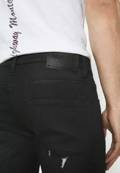 INDICODE JEANS COMMERCIAL KEN HOLES - Short En Jean - Black -INDICODE JEANS Boutique eaf22ba27ae2456697b342a8b553e66c