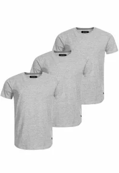 INDICODE JEANS 3 PACK - T-shirt Basique - Lt Grey Mix -INDICODE JEANS Boutique eb707eafbfb64415a43f30b98c00c0b3