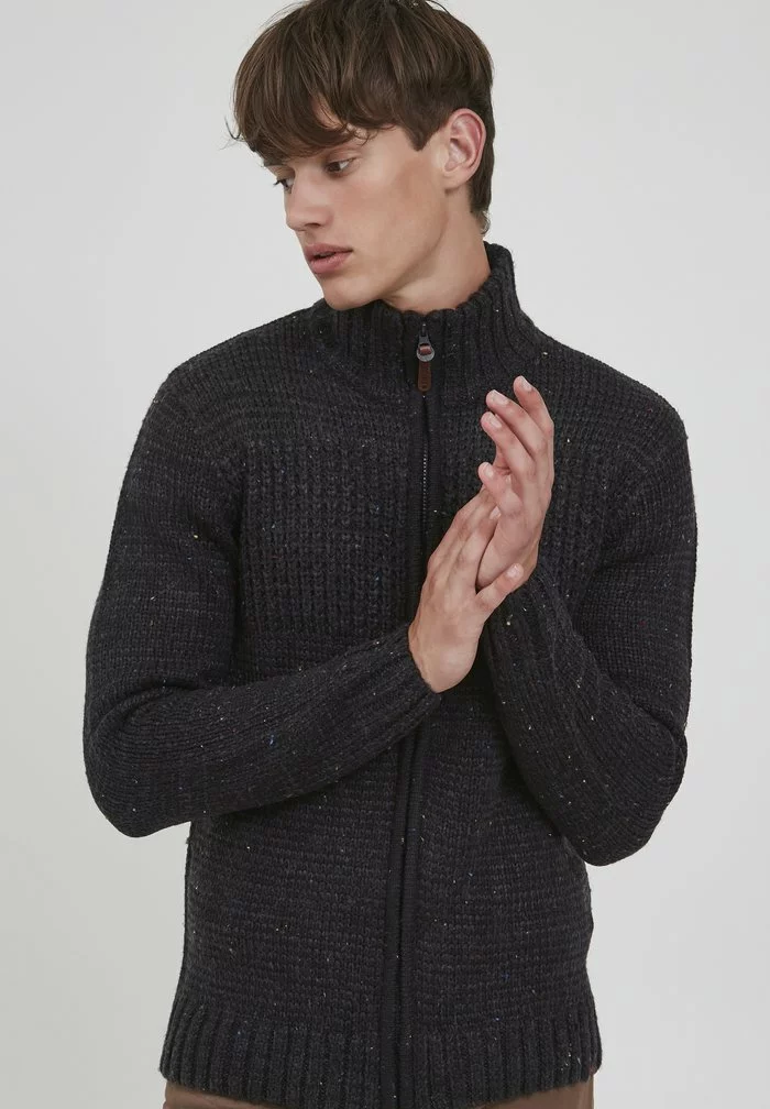 INDICODE JEANS IDBERGEN - Gilet - Charcoal Mix 1 INDICODE JEANS IDBERGEN - Gilet - Charcoal Mix