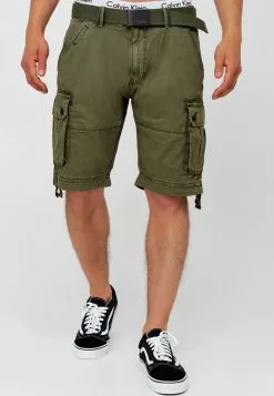 INDICODE JEANS CARGO ABNER - Short - Army