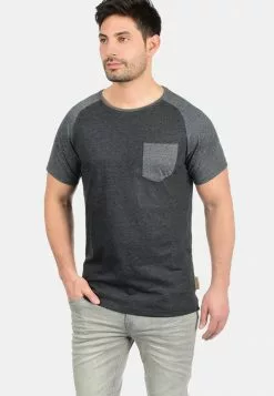 INDICODE JEANS IDGRESHAM - T-shirt Imprimé - Charcoal