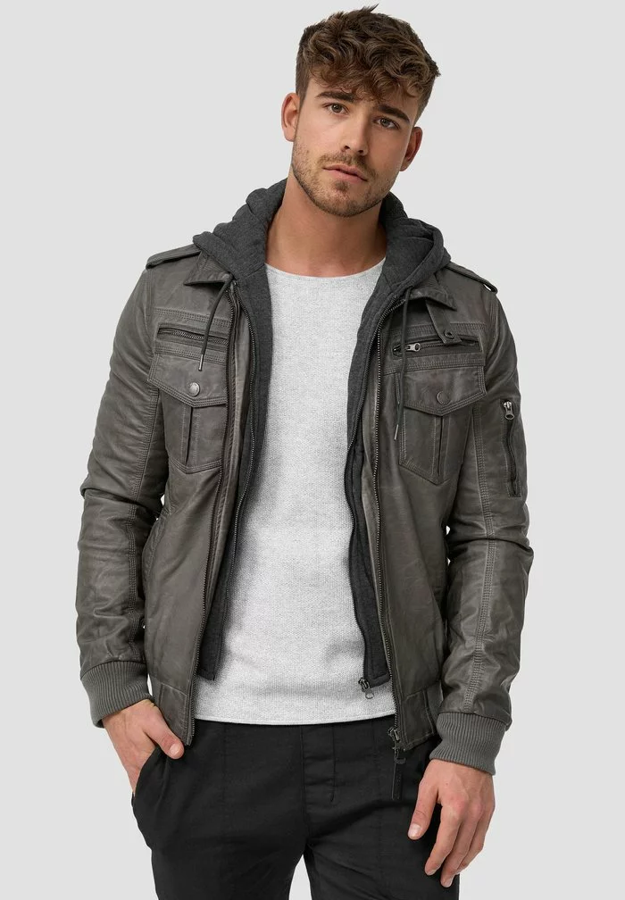 INDICODE JEANS AARON - Veste En Similicuir - Dark Grey 2 INDICODE JEANS AARON - Veste En Similicuir - Dark Grey – Image 2
