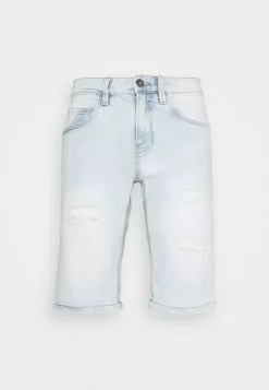 INDICODE JEANS KADEN HOLES - Short En Jean - Bleached Denim -INDICODE JEANS Boutique eda467acb597498e864683d650409917