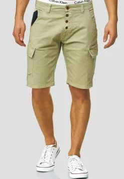 INDICODE JEANS Short - Moss Grey