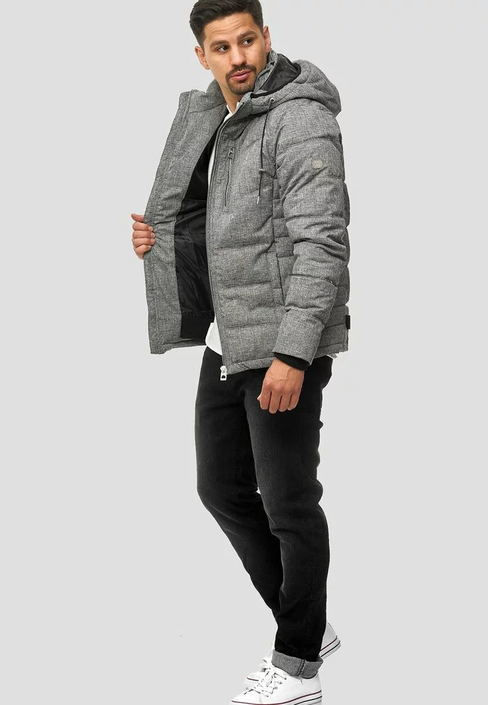 INDICODE JEANS CIRCUS - Veste D'hiver - Lt Grey Mix 2 INDICODE JEANS CIRCUS - Veste D'hiver - Lt Grey Mix – Image 2