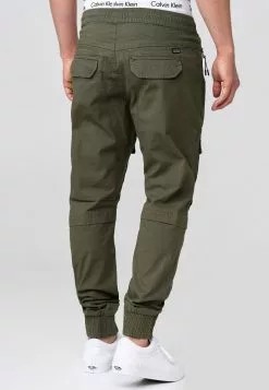 INDICODE JEANS DENNIS - Pantalon Cargo - Army -INDICODE JEANS Boutique ef8ee67e6ee44a0e90416759feec7347