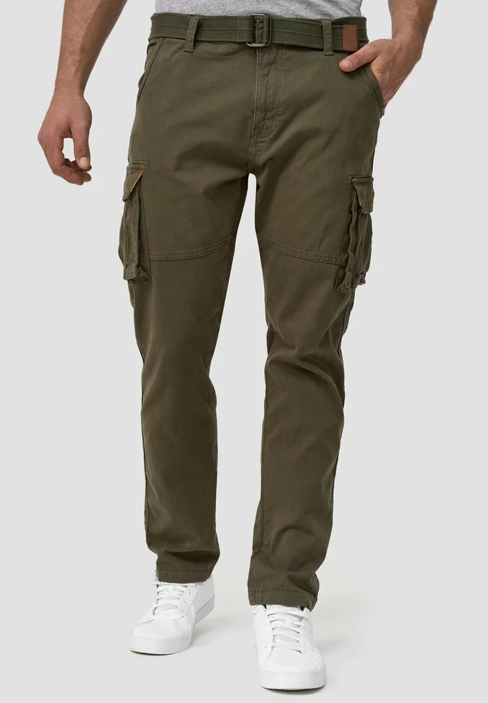 INDICODE JEANS MATHEN - Pantalon Cargo - Army 1 INDICODE JEANS MATHEN - Pantalon Cargo - Army