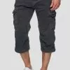 INDICODE JEANS MIT GÜRTEL NICOLAS - Short - Dark Grey