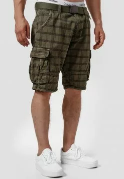 INDICODE JEANS MONROE - Short - Army Check -INDICODE JEANS Boutique f13fd478ada94c5db9d2740cd8562492