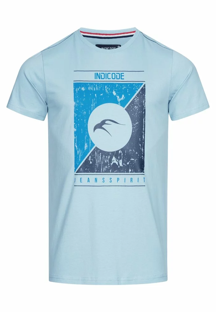INDICODE JEANS LEONARDO - T-shirt Imprimé - Blue Wave 1 INDICODE JEANS LEONARDO - T-shirt Imprimé - Blue Wave
