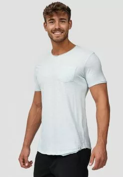 INDICODE JEANS WILBUR - T-shirt Imprimé - Light Blue