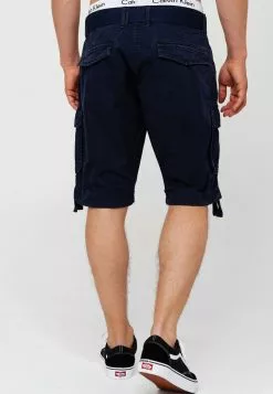 INDICODE JEANS CARGO ABNER - Short - Navy -INDICODE JEANS Boutique f2163d3694114fccba2706ccd06549e7
