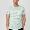 INDICODE JEANS ECKLEY - T-shirt Imprimé - Pastel Green