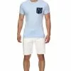 INDICODE JEANS BLAINE - T-shirt Imprimé - Hellblau