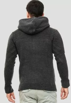 INDICODE JEANS Sweat à Capuche Zippé - Anthracite -INDICODE JEANS Boutique f463a1ac8b3d4888b92d9cb6bda0aea1