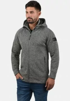 INDICODE JEANS IDCHILLINGWORTH - Sweat à Capuche Zippé - Mottled Dark Grey