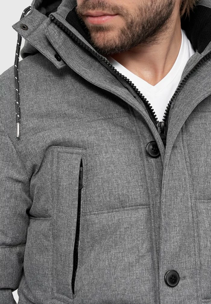 INDICODE JEANS TUSCON - Veste D'hiver - Charcoal Mix 4 INDICODE JEANS TUSCON - Veste D'hiver - Charcoal Mix – Image 4