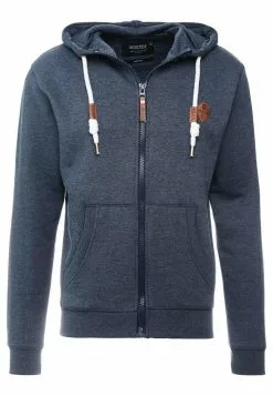 INDICODE JEANS QUINBY - Sweat à Capuche Zippé - Navy Mix -INDICODE JEANS Boutique f780af72ac6841968f6b42dcf7cff147