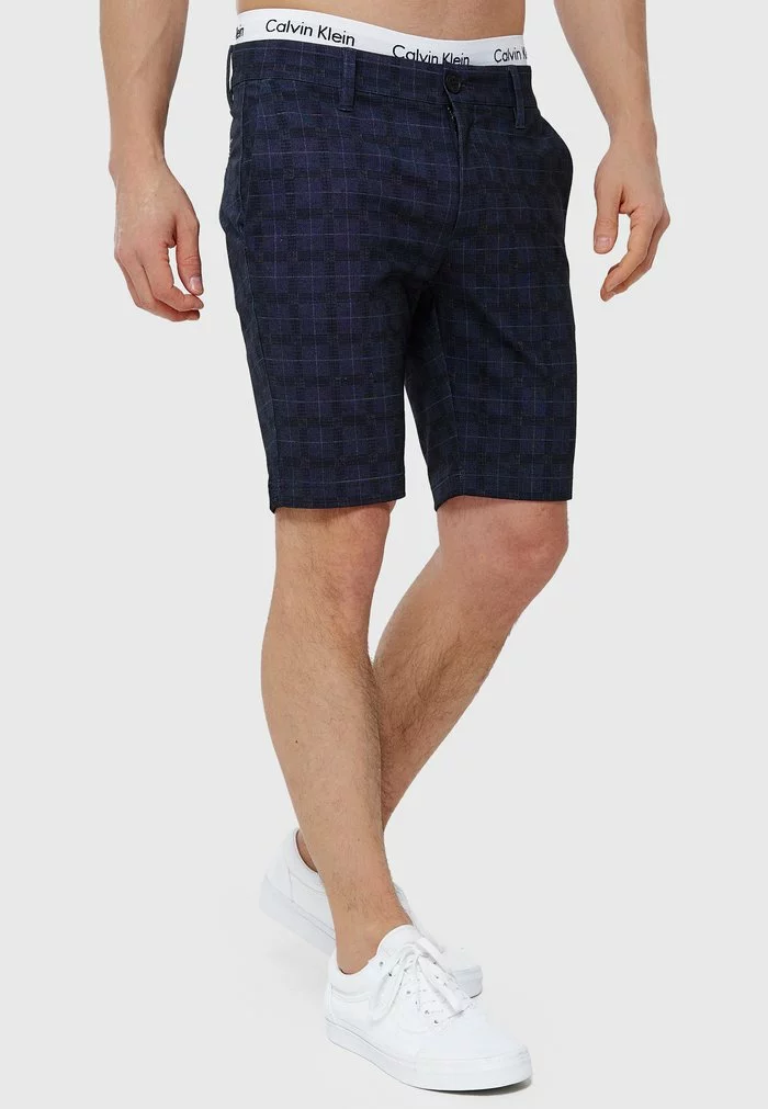 INDICODE JEANS AALBORG - Short - Navy Check 2 INDICODE JEANS AALBORG - Short - Navy Check – Image 2