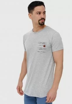 INDICODE JEANS MORAN - T-shirt Imprimé - Lt Grey Mix -INDICODE JEANS Boutique f8edff2e5f5942fda31beaedc09e4366