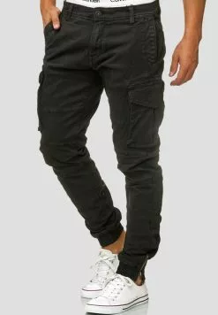 INDICODE JEANS ALEX - Pantalon Cargo - Black