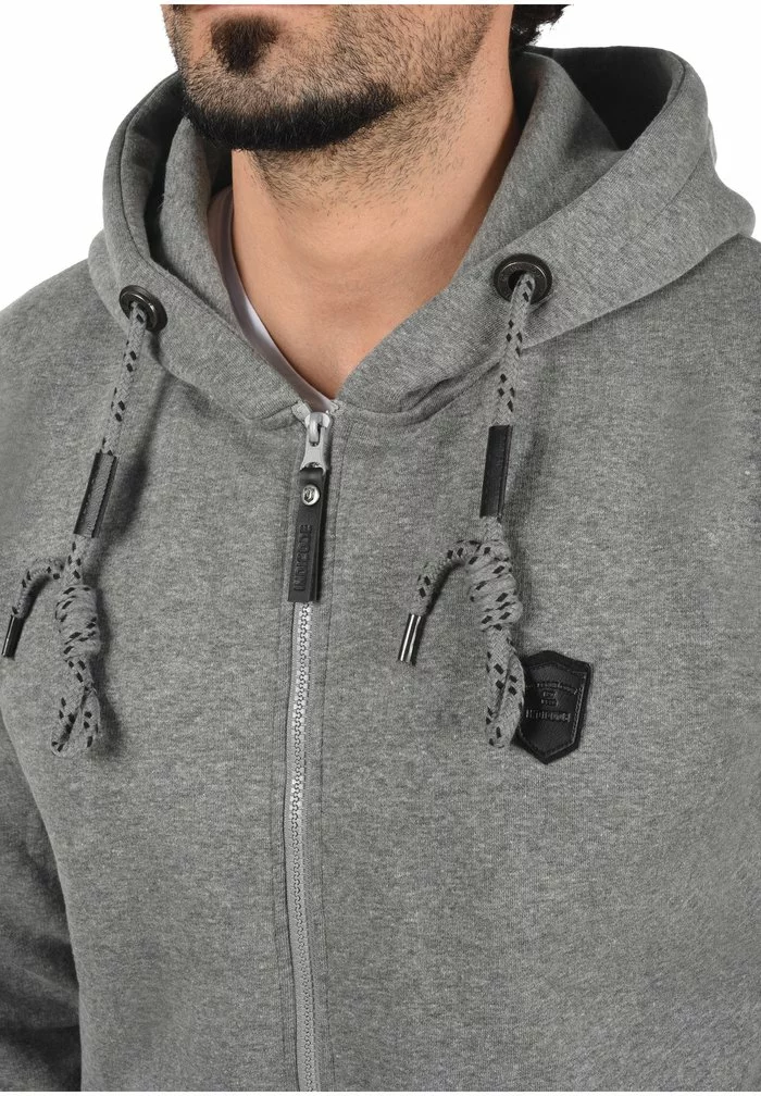 INDICODE JEANS IDBARNHILL - Sweat à Capuche Zippé - Grey Mix 4 INDICODE JEANS IDBARNHILL - Sweat à Capuche Zippé - Grey Mix â Image 4