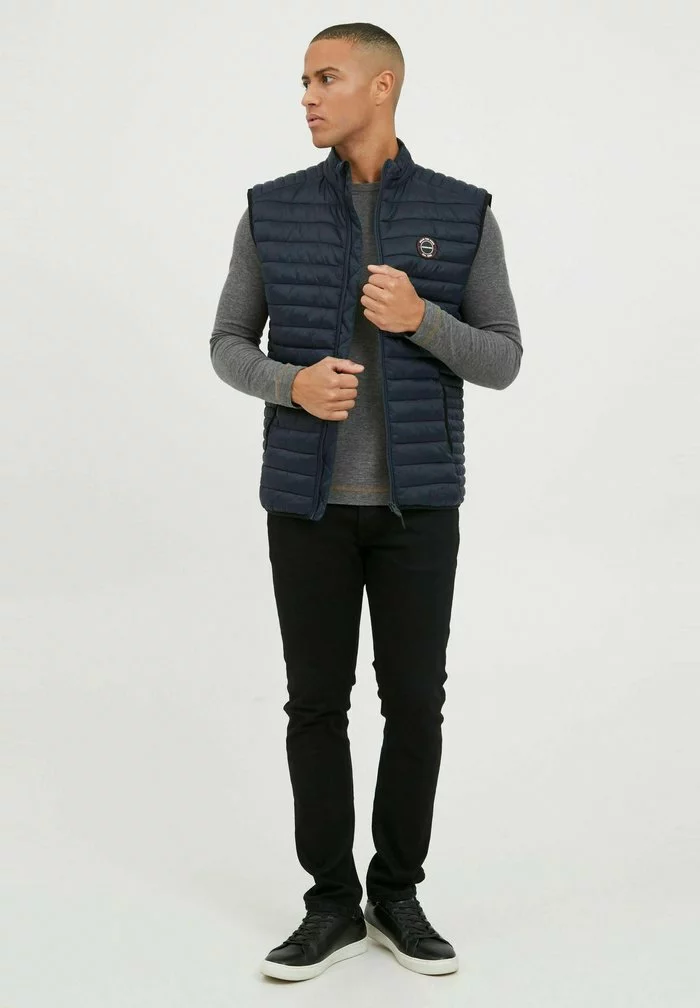 INDICODE JEANS IDDAVIDE - Veste Sans Manches - Navy 2 INDICODE JEANS IDDAVIDE - Veste Sans Manches - Navy – Image 2